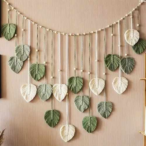 Boho macrame tapestry - tapestry, leaf