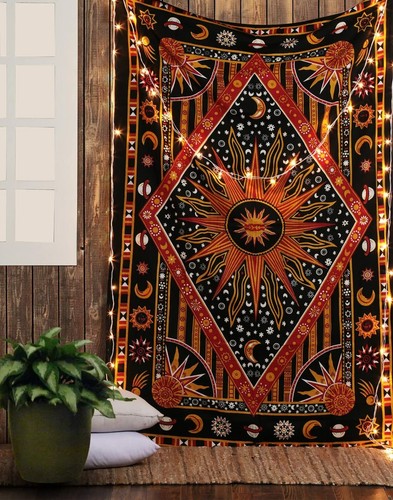 Sun moon tapestry wall hanging - wall,