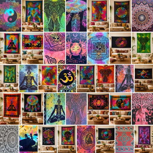 Large mandala tapestry - large, wall