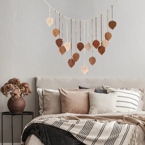 Boho macrame tapestry leaf - boho,