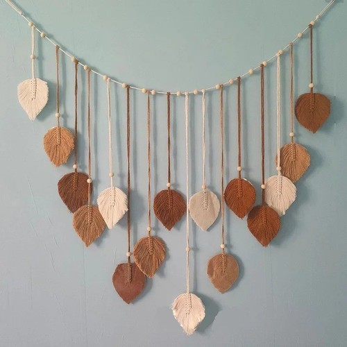 Boho macrame tapestry - tapestry, leaf