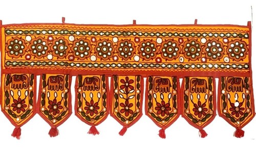 Yellow toran elephant door - elephant,