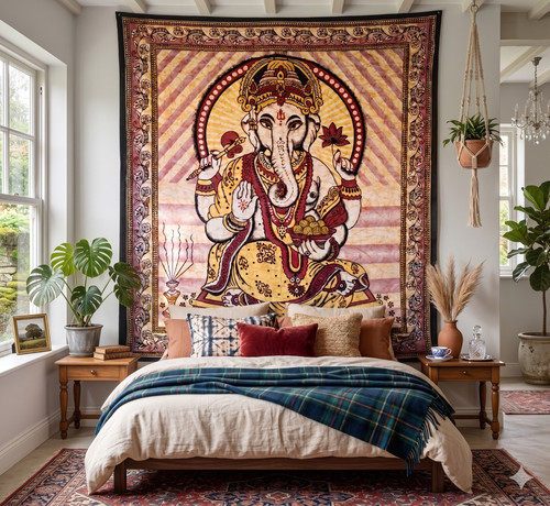 Large ganesha tapestry wall - ganesha,