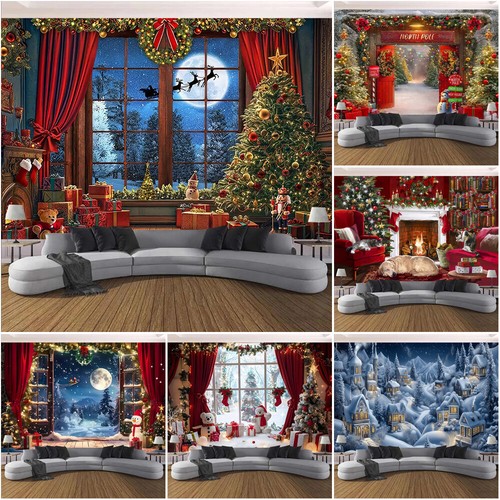Large christmas window town - large,