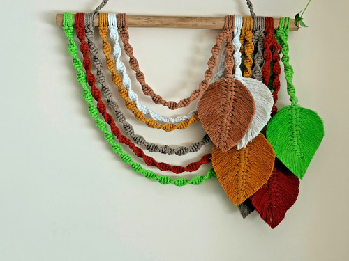 Handmade macrame leaf - handmade,