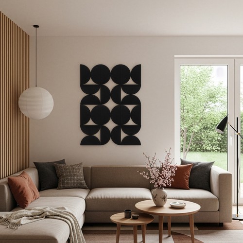 Modern circular wall panels - wall,