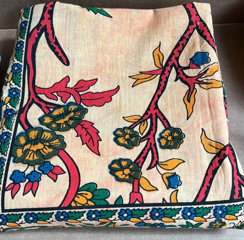 Cotton floral tapestry - cotton,