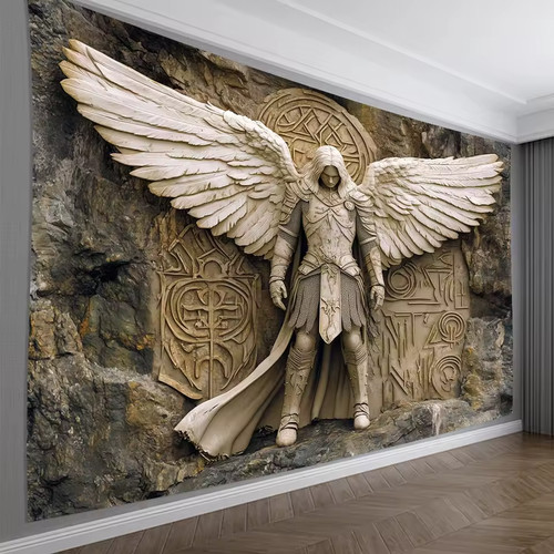 Angel wall tapestry - 3d,