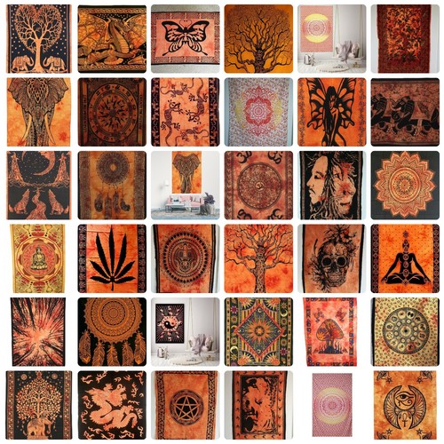 Orange tie dye wall hanging - orange,