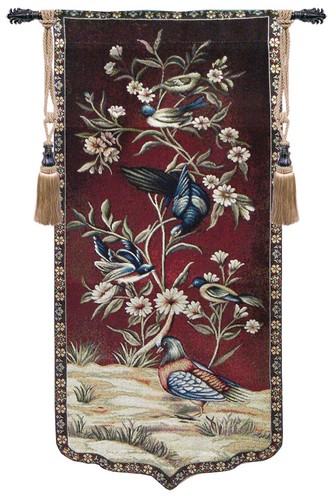 Wild birds flowers woven - wild,