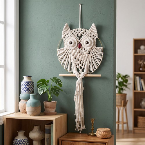 Boho owl wall - boho, hanging